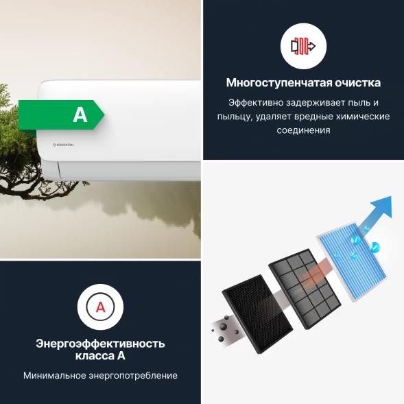 Кондиционер инверторный Kentatsu KSGAB26HZRN1W/KSRAB26HZRN1